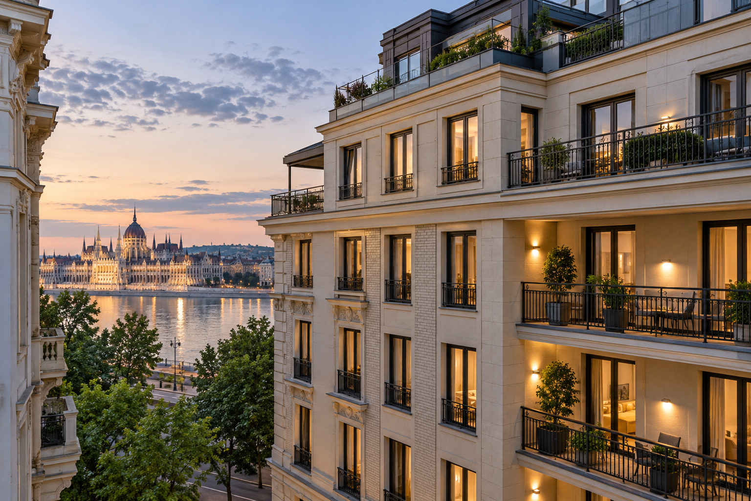 Residential property in Budapest overlooking the Danube